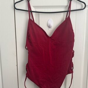 Abercrombie & Fitch Burgundy One Piece Bathingsuit